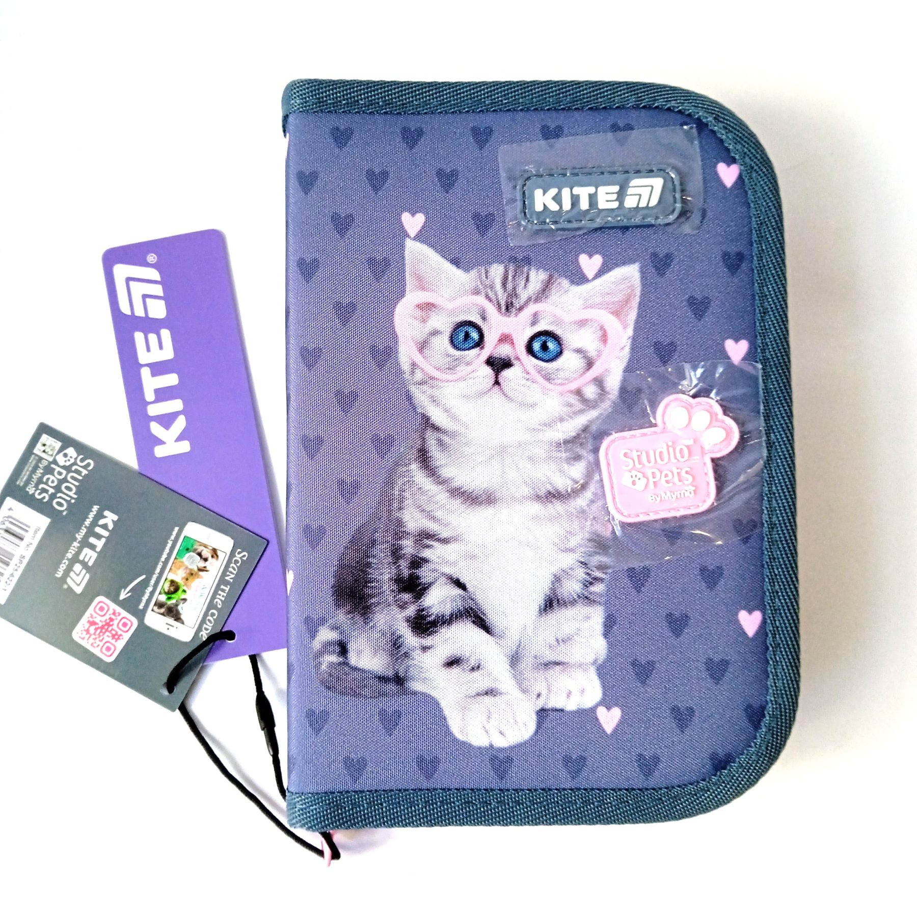 Пенал-книжка Kite Studio Pets SP25-622-1, 1 відділення, 2 відворота